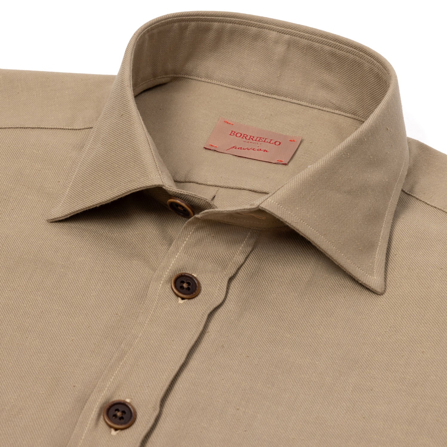 Sports Shirt "Montagne" made from a Pre-Washed Cotton Drill - Linea Passion